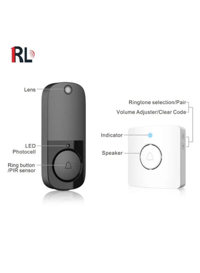 كروني كاميرا جرس باب كروني Rl-Ip10a صديقة للبيئة مزودة بخاصية واي فاي، مع كشف الحركة، ورؤية ليلية، وتخزين سحابي مجاني، وتنبيهات عبر تطبيق جوال، لضمان أمن منزلك الذكي. - Image 4
