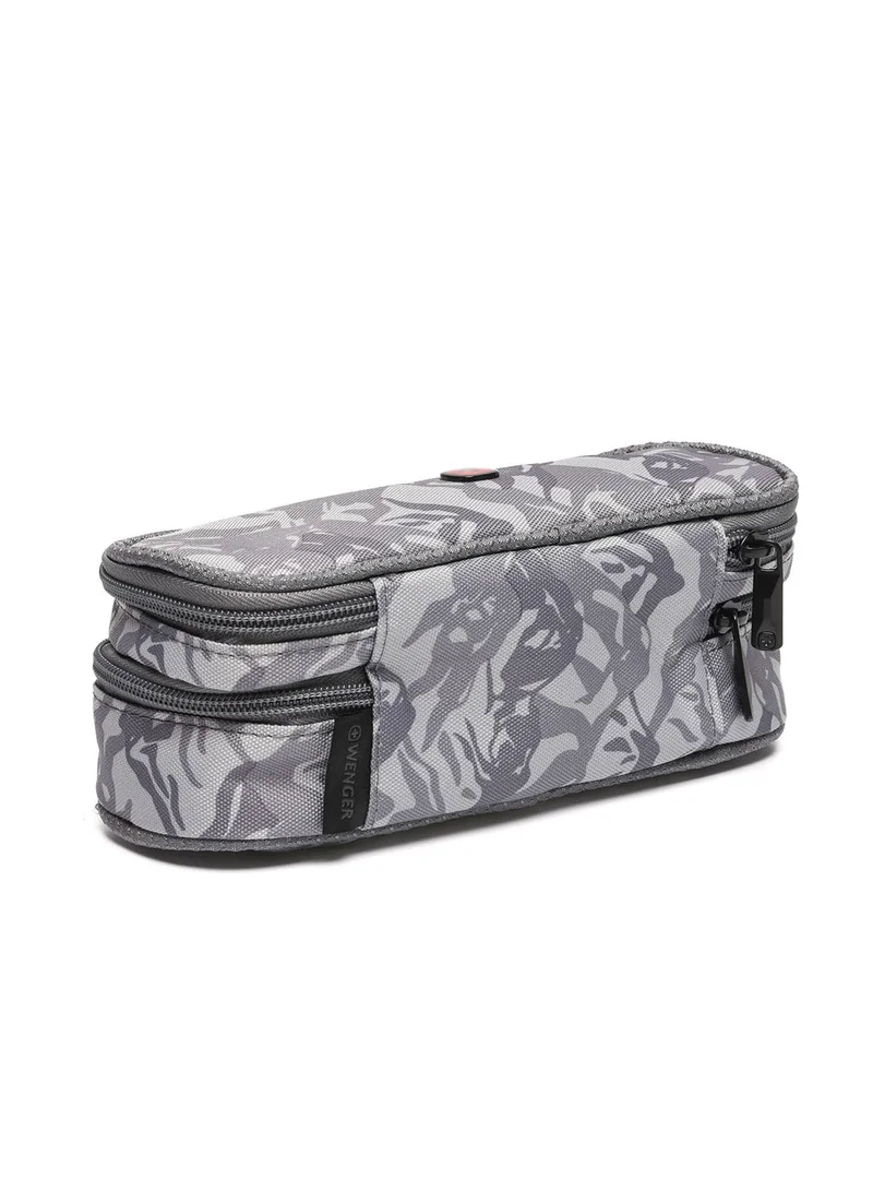 Wenger Back To School Two-Compartment Pencil Case - Grey