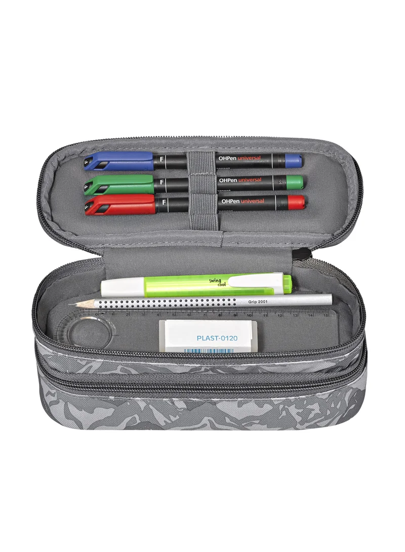 Wenger Back To School Two-Compartment Pencil Case - Grey