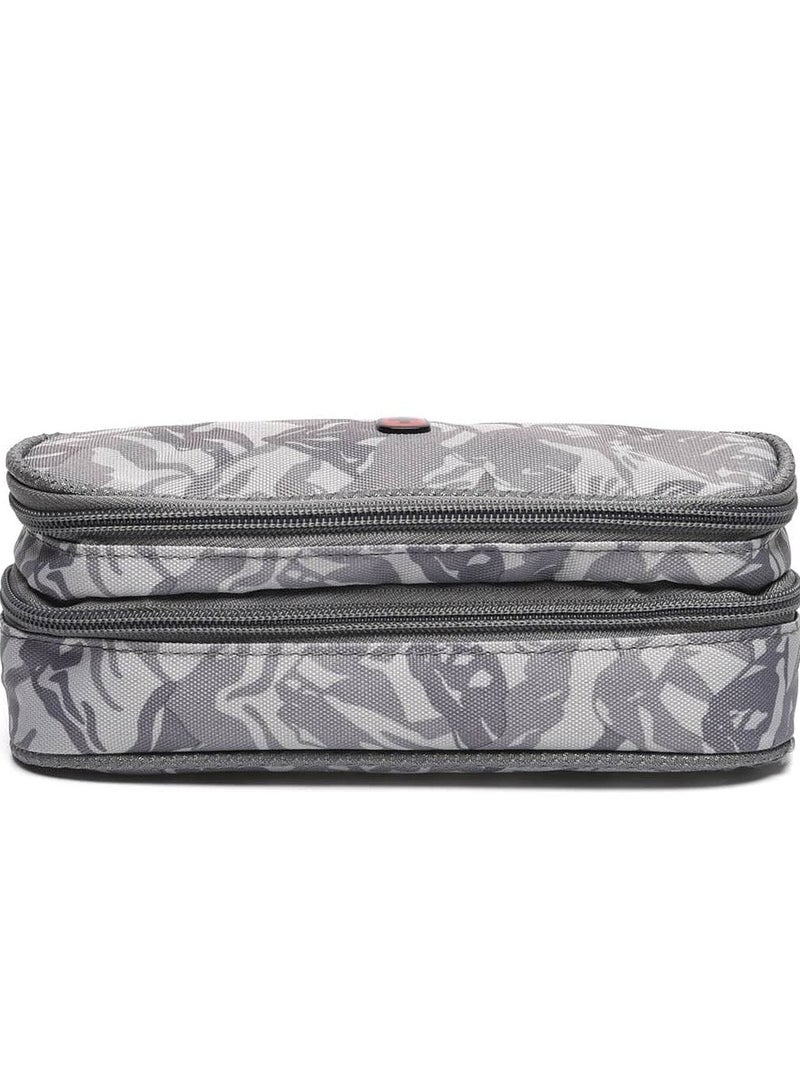 Wenger Back To School Two-Compartment Pencil Case - Grey - Image 1