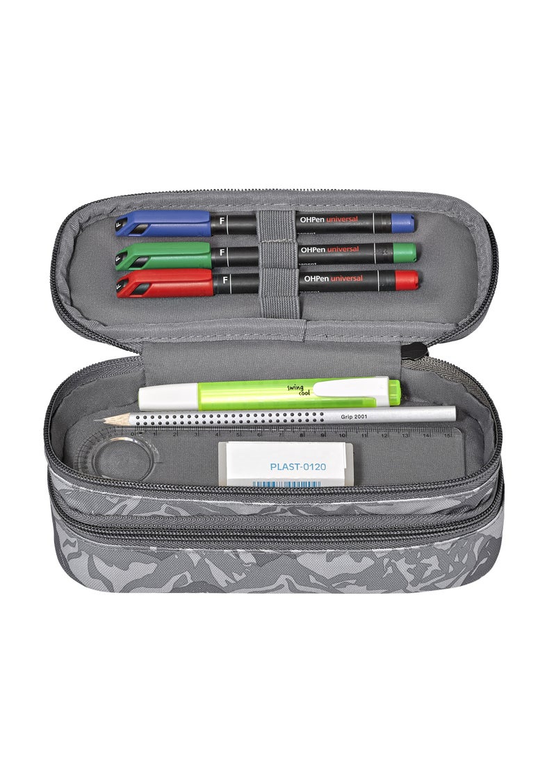 Wenger - Back To School Two-Compartment School Pencil Case Grey - 653112 - Image 1