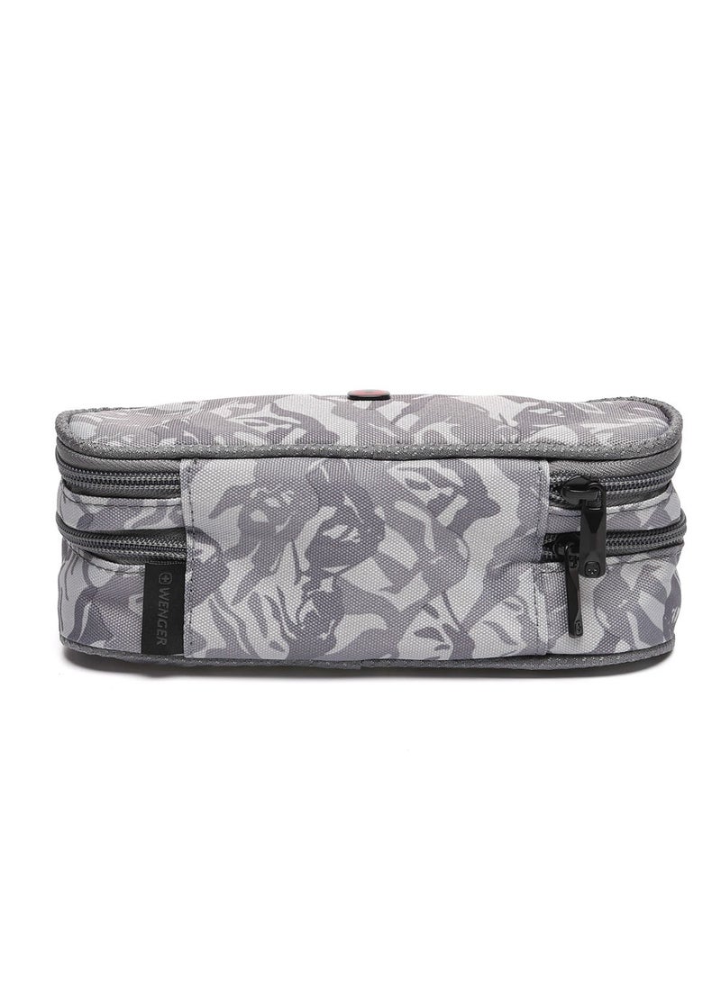 Wenger - Back To School Two-Compartment School Pencil Case Grey - 653112 - Image 1