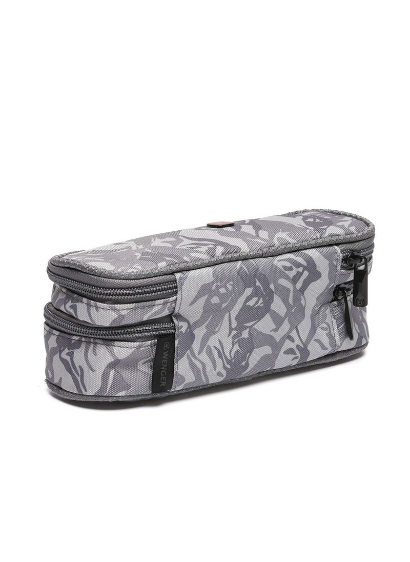 Wenger - Back To School Two-Compartment School Pencil Case Grey - 653112 - Image 1