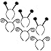 obmwang 6 Pack Butterfly Antenna Headband Velvet Bug Headband and PomPom Boppers Bee Hair Band for Halloween Party Costume Cosplay Accessory - Image 2