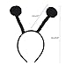 obmwang 6 Pack Butterfly Antenna Headband Velvet Bug Headband and PomPom Boppers Bee Hair Band for Halloween Party Costume Cosplay Accessory - Image 4