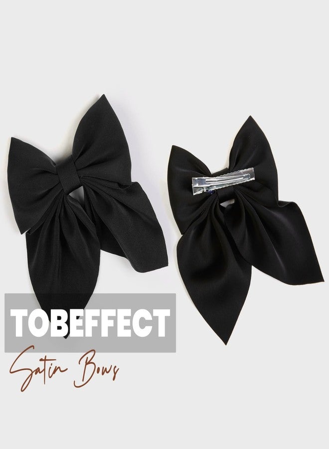 Tobeffect Hair Bows for Women Small Bows Hair Clips for Teens Girls Short Hair Silky Satin Hair Ribbons Accessories 8PCS - Image 3