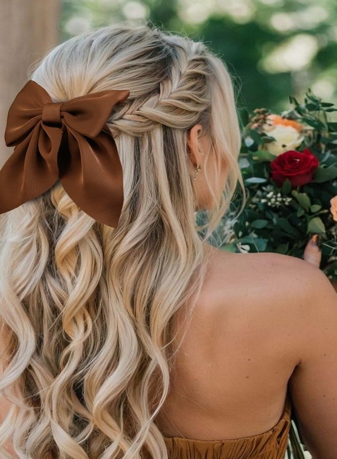 Tobeffect Hair Bows for Women Small Bows Hair Clips for Teens Girls Short Hair Silky Satin Hair Ribbons Accessories 8PCS - Image 4