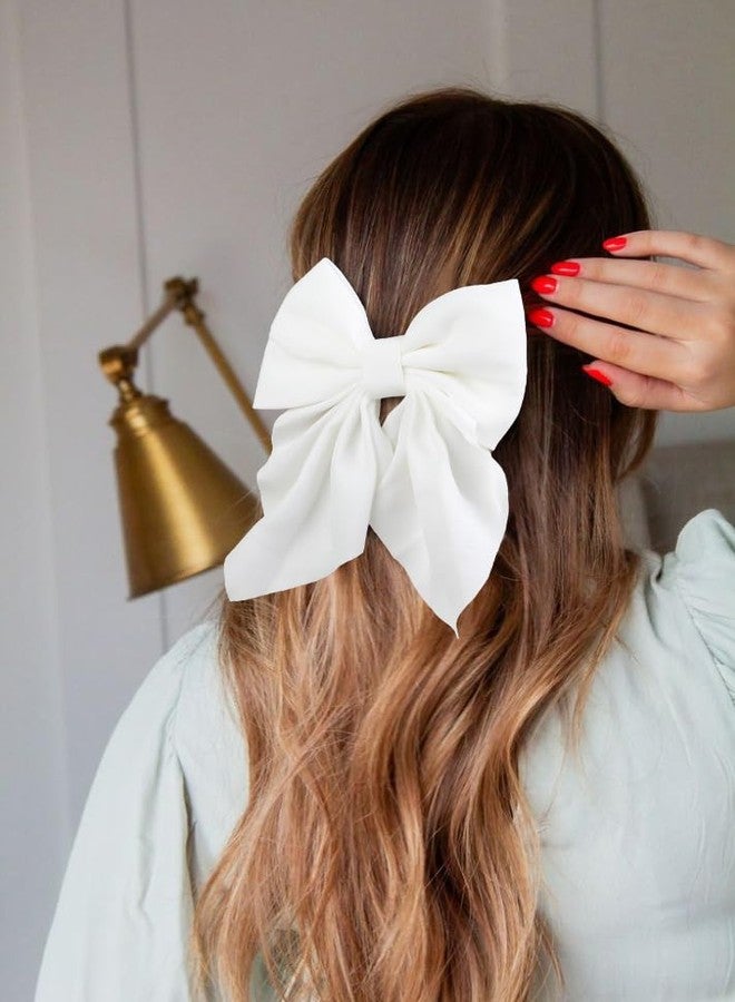 Tobeffect Hair Bows for Women Small Bows Hair Clips for Teens Girls Short Hair Silky Satin Hair Ribbons Accessories 8PCS - Image 5