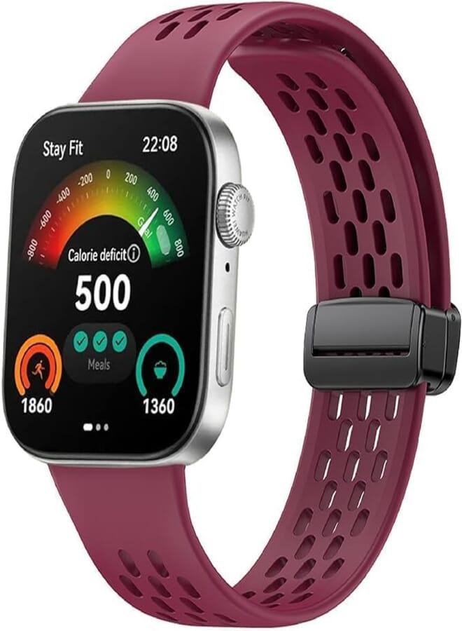 Silicone Strap for Huawei Watch Fit 3, Magnetic Adjustable Breathable Sport Replacement Wristband for Huawei Watch Fit 3 Men Women.