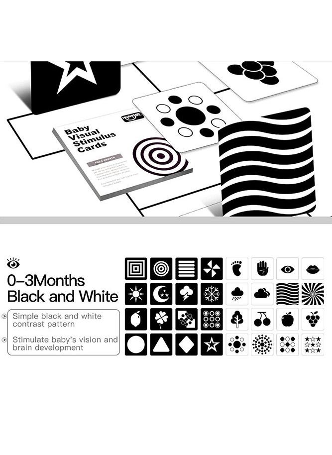 Bebiland 64 Pack High Contrast Baby Flashcards, 128 Page Black White Colorful Visual Stimulation Learning Activity Card Toys for 0-3 Years Old Newborn Infants  - Image 4