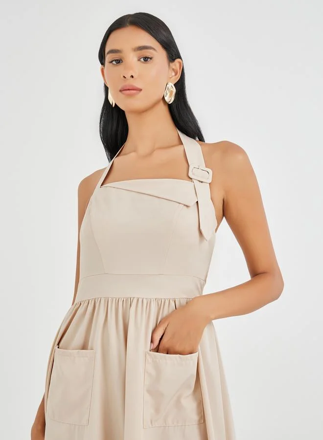 Take Two Halter Midi Dress