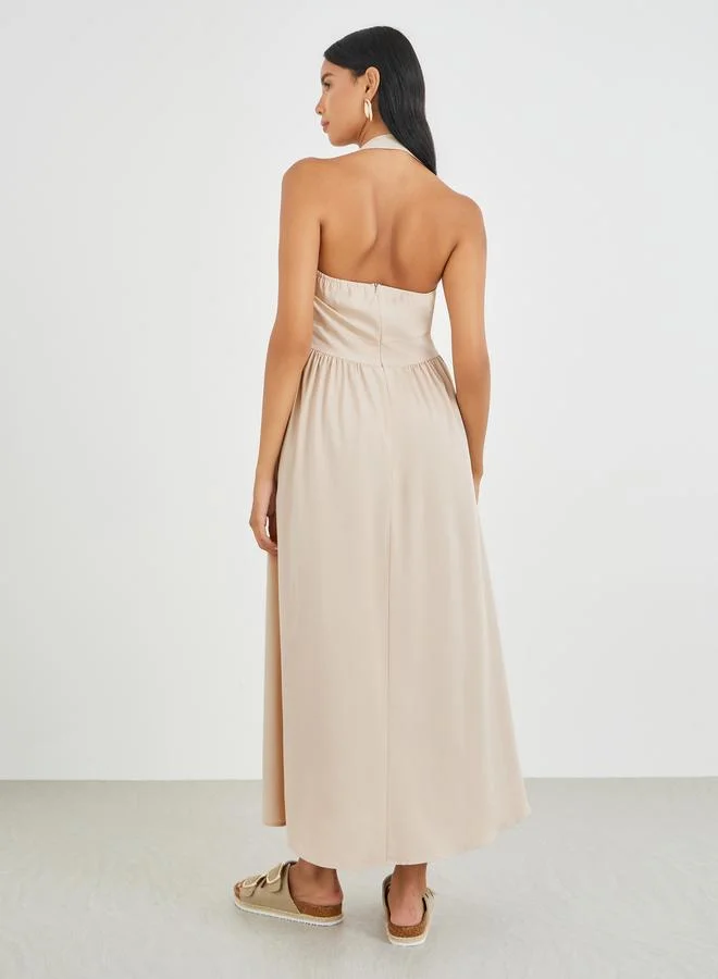 Take Two Halter Midi Dress