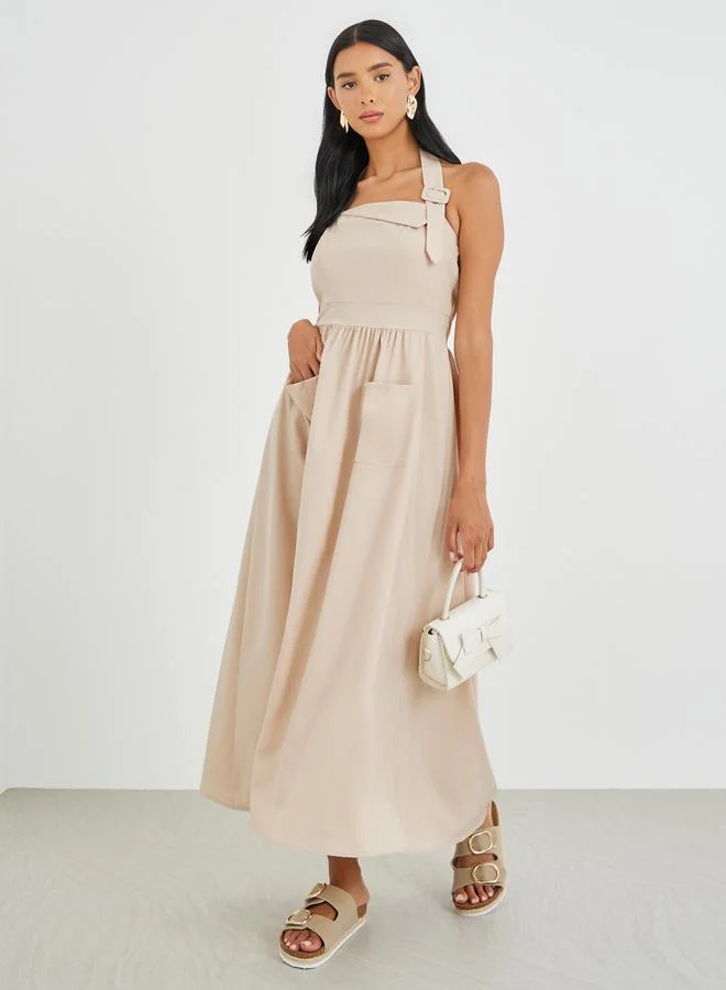 Take Two Halter Midi Dress