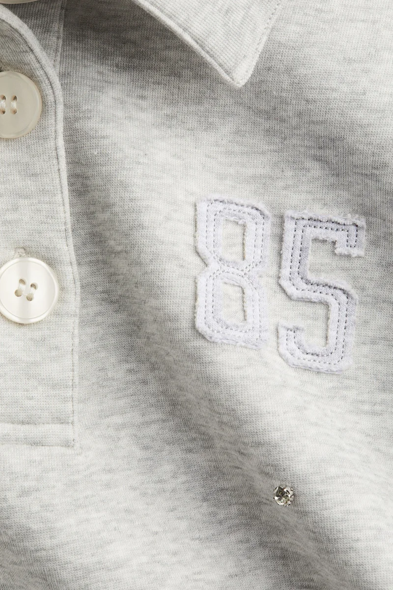 اتش اند ام Embellished scuba rugby shirt