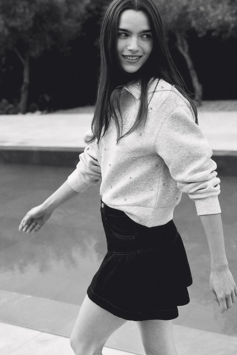 H&M Embellished scuba rugby shirt