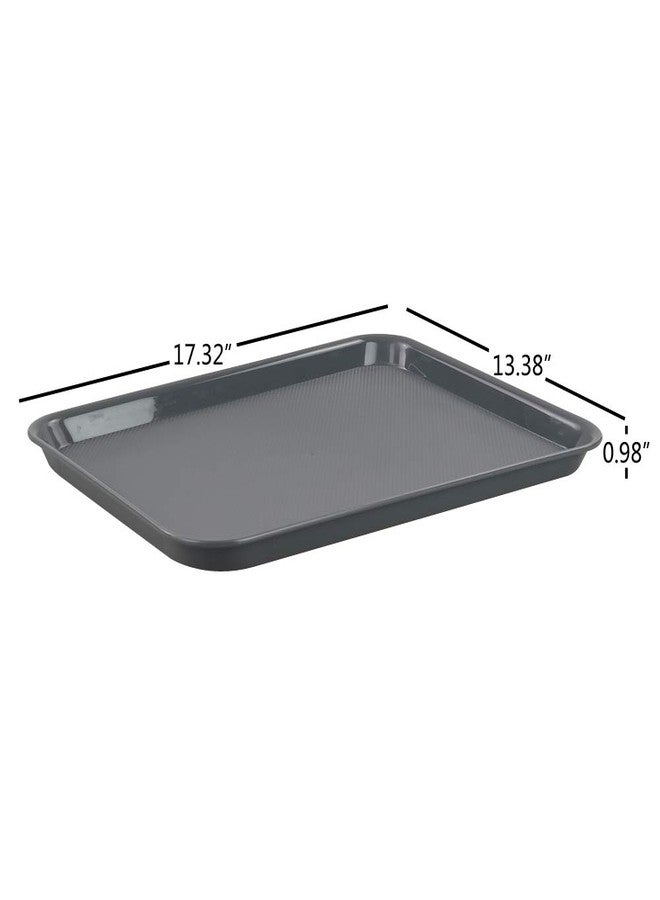 CadineUS 12-Pack Serving Trays, Plastic Fast Food Trays, Grey - Image 4