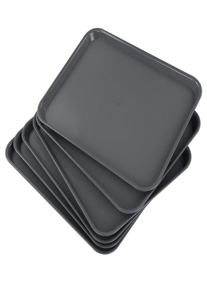 CadineUS 12-Pack Serving Trays, Plastic Fast Food Trays, Grey - Image 2