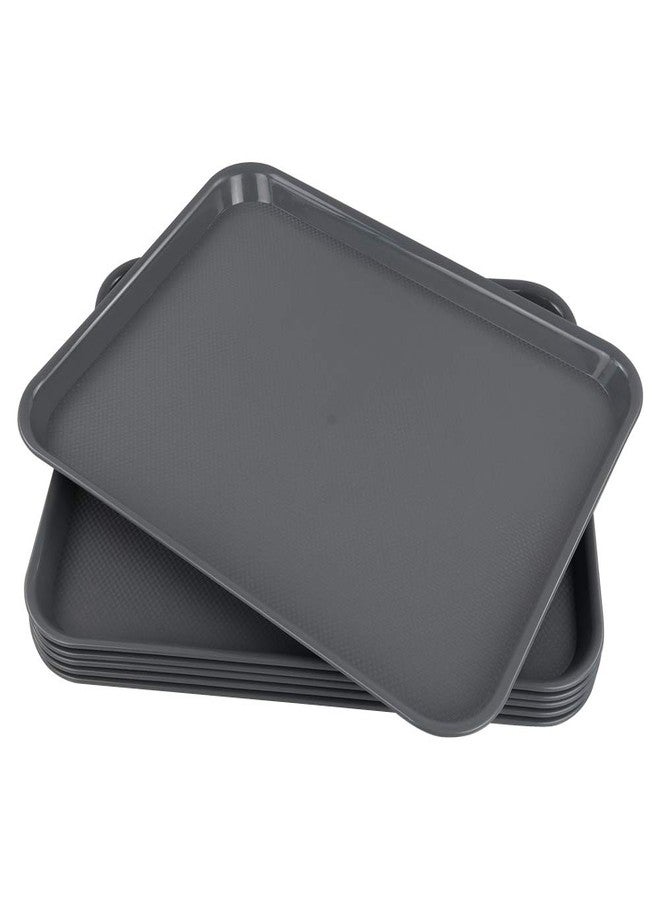 CadineUS 12-Pack Serving Trays, Plastic Fast Food Trays, Grey - Image 5