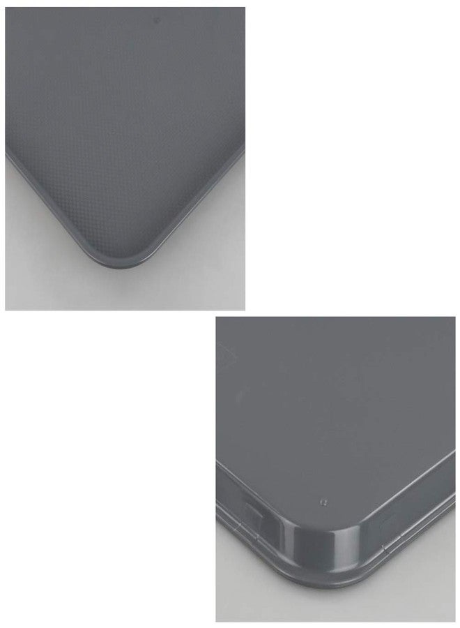 CadineUS 12-Pack Serving Trays, Plastic Fast Food Trays, Grey - Image 3