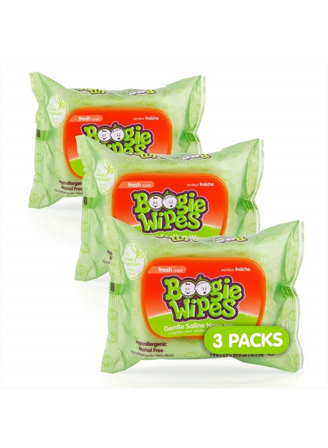 Boogie Wipes Gentle Wet Wipes for Baby and Kids, Face, Hand, Body & Nose, HSA/FSA Eligible, Made with Vitamin E, Aloe, Chamomile and Natural Saline, Fresh Scent, 90 Count  - Image 1
