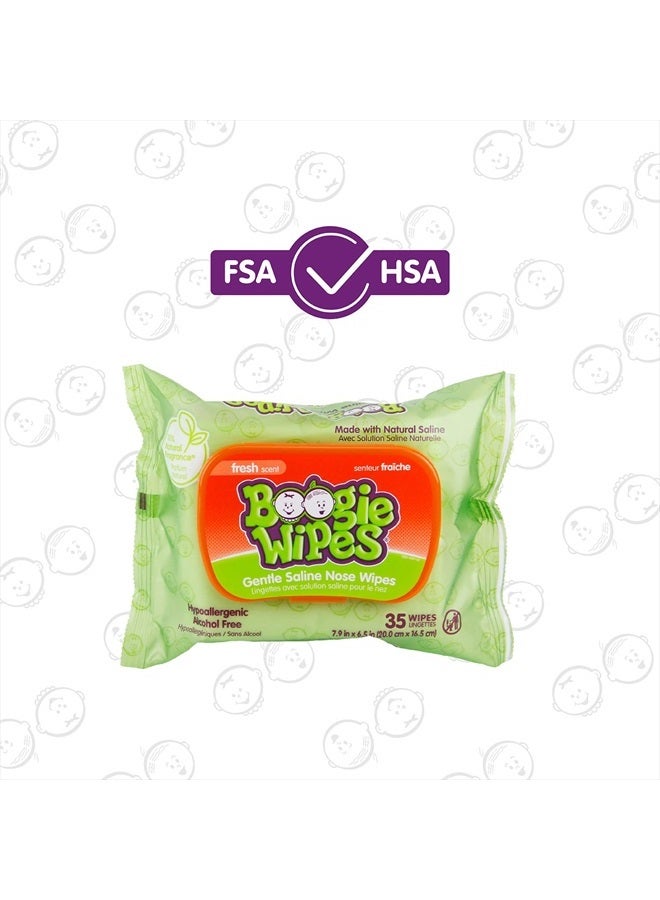 Boogie Wipes Gentle Wet Wipes for Baby and Kids, Face, Hand, Body & Nose, HSA/FSA Eligible, Made with Vitamin E, Aloe, Chamomile and Natural Saline, Fresh Scent, 90 Count  - Image 2