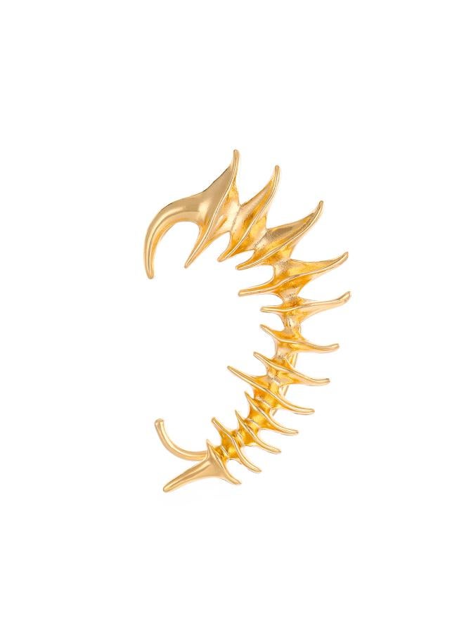 Thorn Spine Bone Mechanical Style Ear Hanger Niche Design Special-shaped Metal Earless Ear Clip Men And Women Earrings