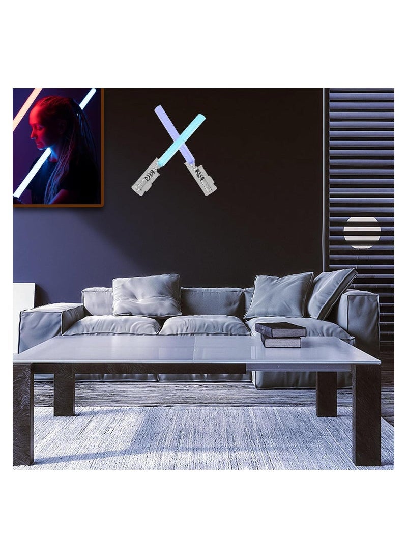 Generic - Sword Wall Mount Holder, Transparent Acrylic Light Sabre Display Rack, Sword Duel Crossed Display Holder, Double Light Sword Holder, Wall-Mounted Sword Stand Display for Light Saber Sword - Image 1