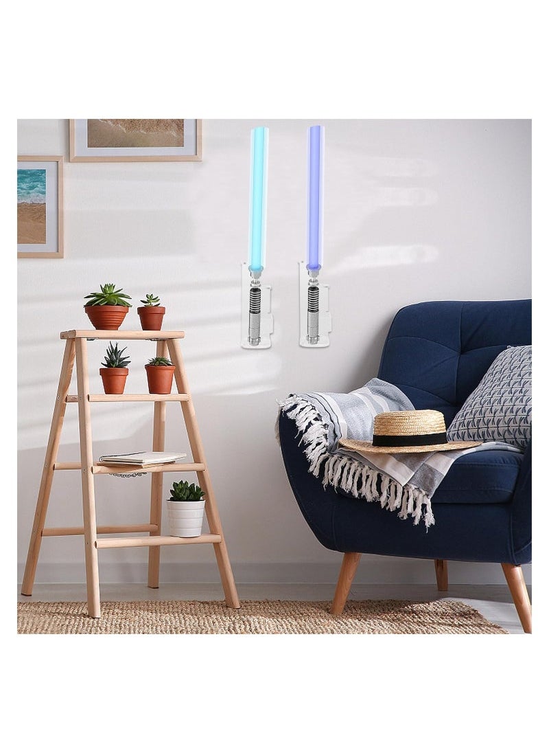 Generic - Sword Wall Mount Holder, Transparent Acrylic Light Sabre Display Rack, Sword Duel Crossed Display Holder, Double Light Sword Holder, Wall-Mounted Sword Stand Display for Light Saber Sword - Image 1