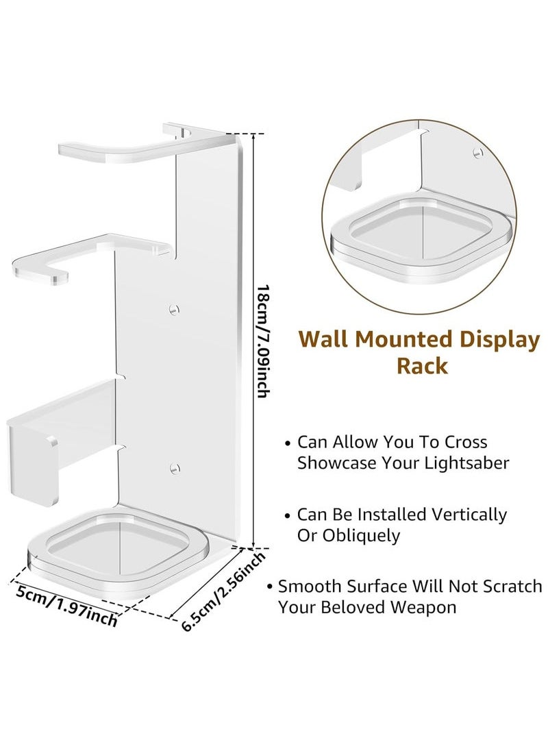 Generic - Sword Wall Mount Holder, Transparent Acrylic Light Sabre Display Rack, Sword Duel Crossed Display Holder, Double Light Sword Holder, Wall-Mounted Sword Stand Display for Light Saber Sword - Image 1