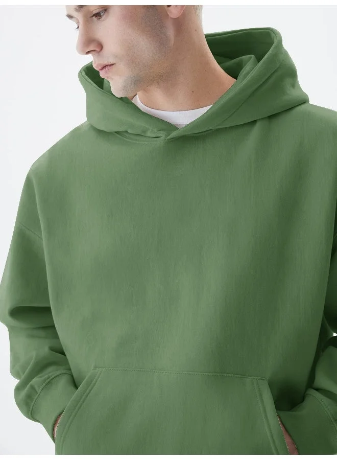 Maniac  Maniac Mens Solid Full Sleeve Hunter Green Hoodie Cotton Sweatshirt for Men | Best Price UAE