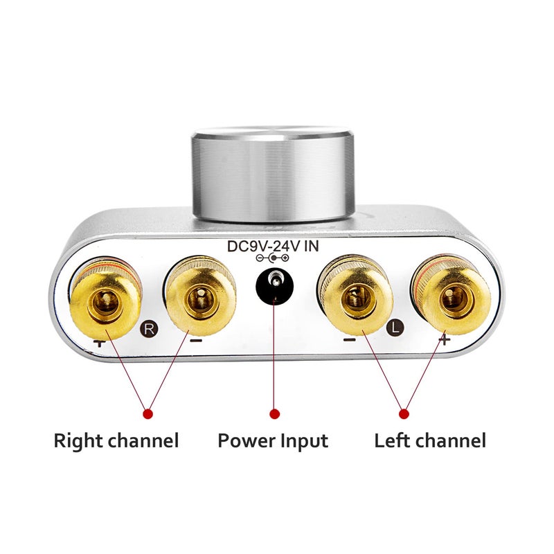 Facmogu F900S 160W Bluetooth 5.0 Mini Amplifier, 80Wx2 2.0CH Audio Power Amplifier, Hi-Fi Stereo Sound Digital Amp Wireless Speaker Amp Receiver w/AUX/USB/BT Input & 12V 5A Power Adapter - Silver - Image 2