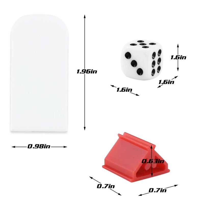 Bignc 50 Pack Colorful Game Card Stands, 50 Pieces White Blank Game Board Marker for DIY Board Game Party Favor - Image 2