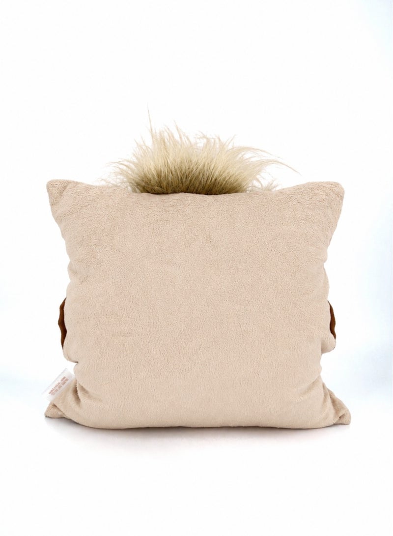 COALICIA TAPO 35×35 cm – Soft Plush Muff Toy and Pillow, Beige Color, Cozy Travel and Home Companion - Image 3