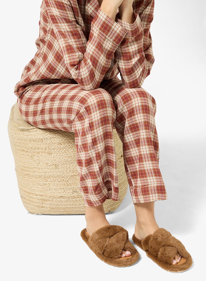 جينجر شبشب غرفة نوم فرو صناعي مريح - Image 5