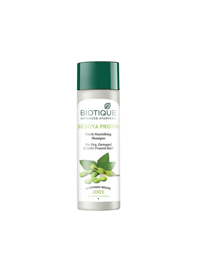 Biotique - Biotique Bio Soya Protein Fresh Nourishing Shampoo For Dry Damaged & Color Treated Hair 120 Ml/ 4.05 Oz. - Image 1