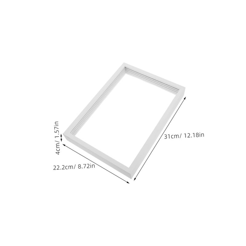 White Handprint Keepsake Frame DIY Family Footprint Art Display Wall Mount - Image 3