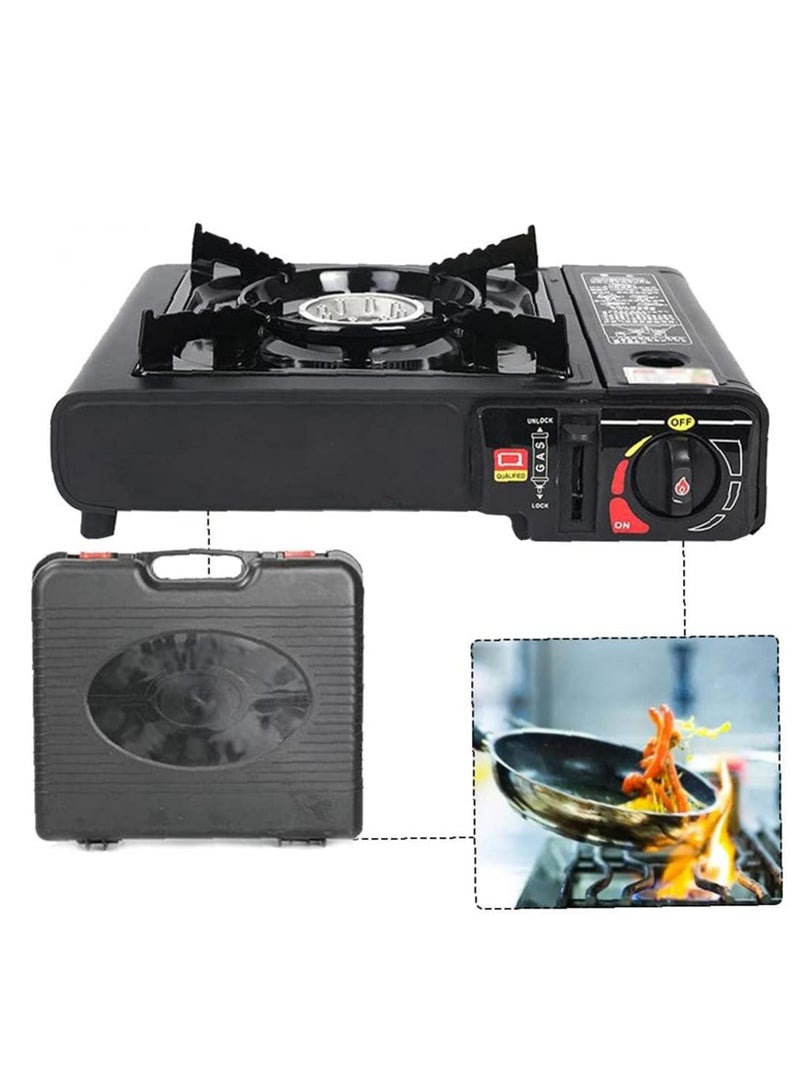 GO2CAMPS Camping Stove with 3-Piece Butane Gas Catridge -Two Way - Black/Orange/Red - Image 4