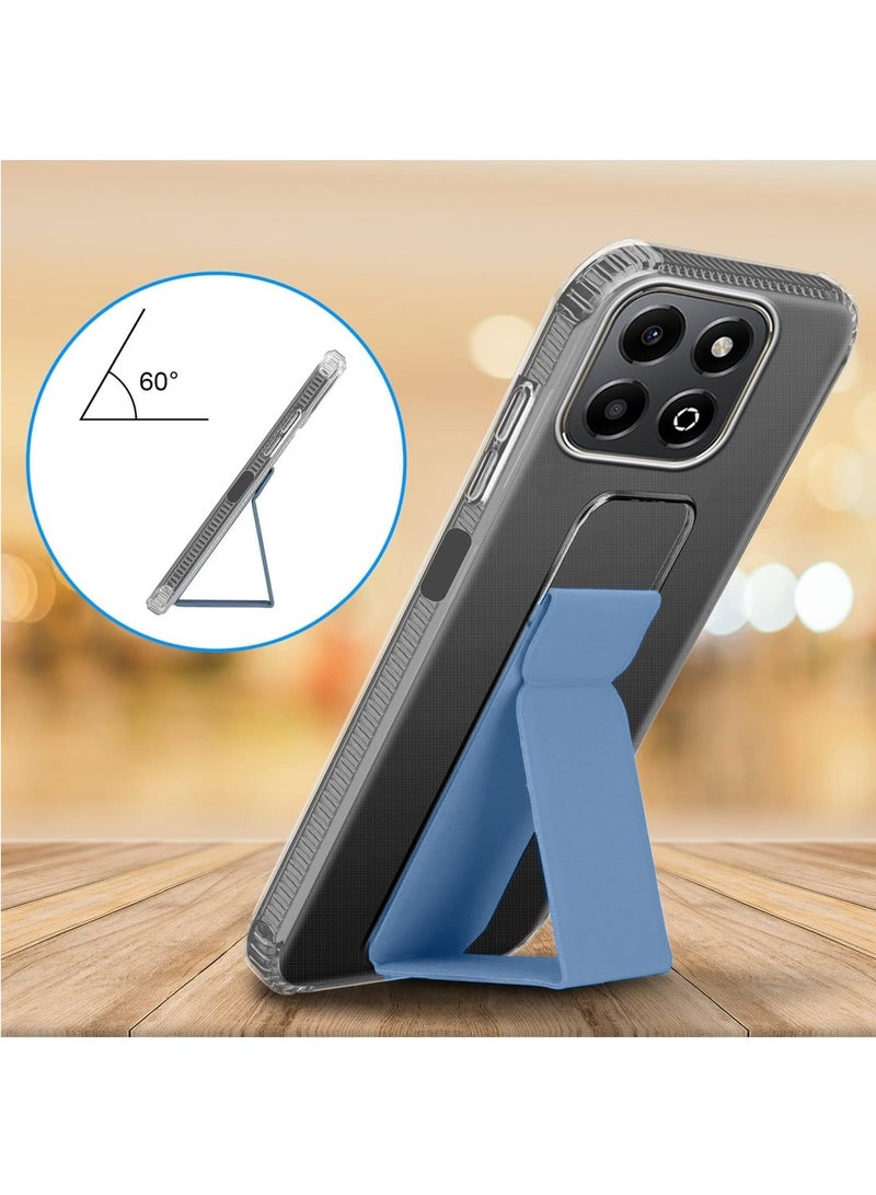 Wtech Honor X7c 4G 2024 TPU Hand Grip Air Pillow Case Cover - Clear/Sky Blue - Image 2