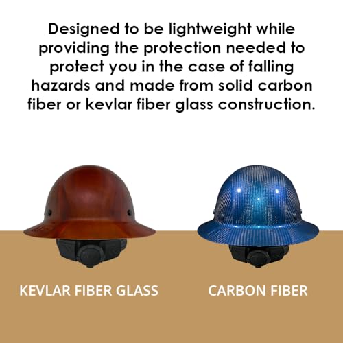 AFP Fiber Full Brim Hard Hat | 6 Point Ratchet Suspension | OSHA & ANSI Rated | Hard Hats for Men | Premium Construction Helmets for Safety - Image 5