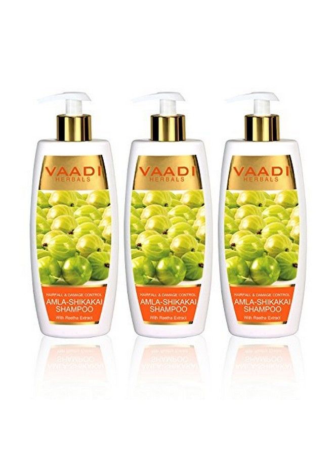 VAADI HERBALS Amla With Shikakai & Reetha Shampoo Hair Fall And Damage Control Shampoo All L Herbal Shampoo Paraben Free Sulfate Free Scalp Therapy Moisture Therapy Suitable For All Hair Types  - Image 4