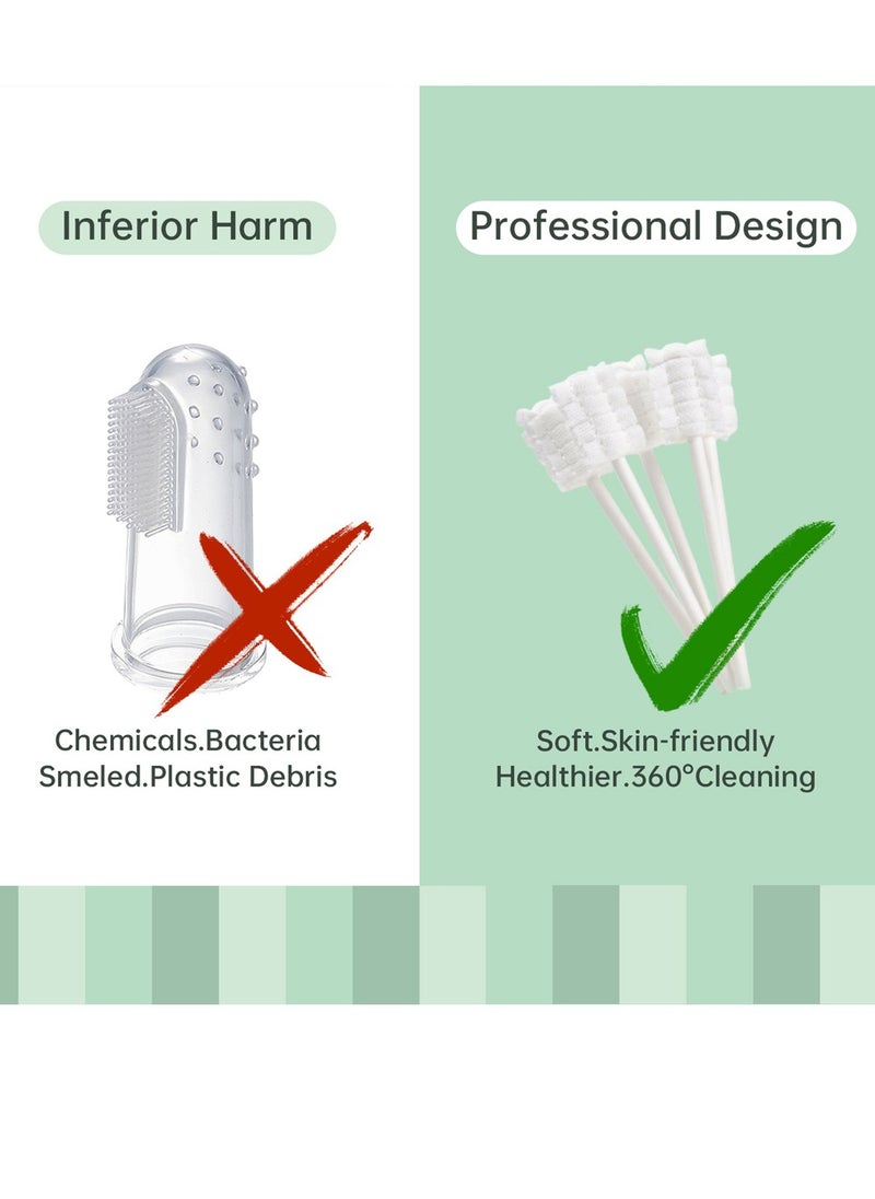 DMG TECH Baby tongue cleaner baby toothbrush disposable infant toothbrush clean baby mouth babies soft gauze toohthbrush newborn oral cleaning stick dental care for 0 to 36 month baby  - Image 5