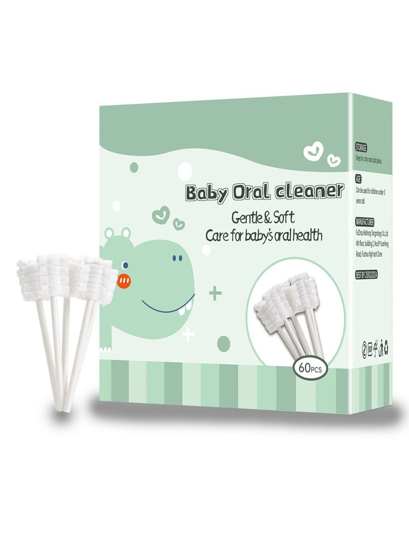 DMG TECH Baby tongue cleaner baby toothbrush disposable infant toothbrush clean baby mouth babies soft gauze toohthbrush newborn oral cleaning stick dental care for 0 to 36 month baby  - Image 1
