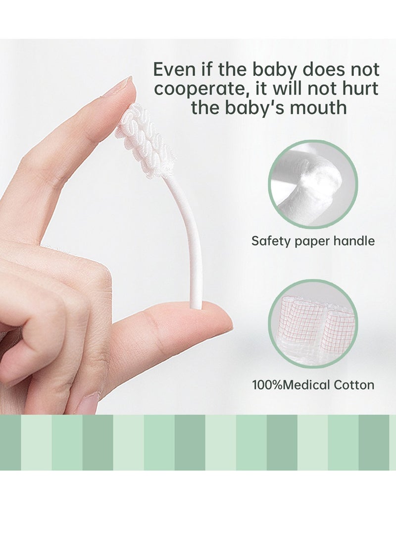 DMG TECH Baby tongue cleaner baby toothbrush disposable infant toothbrush clean baby mouth babies soft gauze toohthbrush newborn oral cleaning stick dental care for 0 to 36 month baby  - Image 2