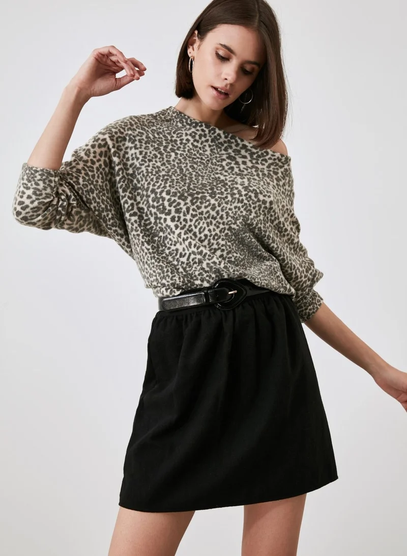 trendyol Leopard Print Sweatshirt