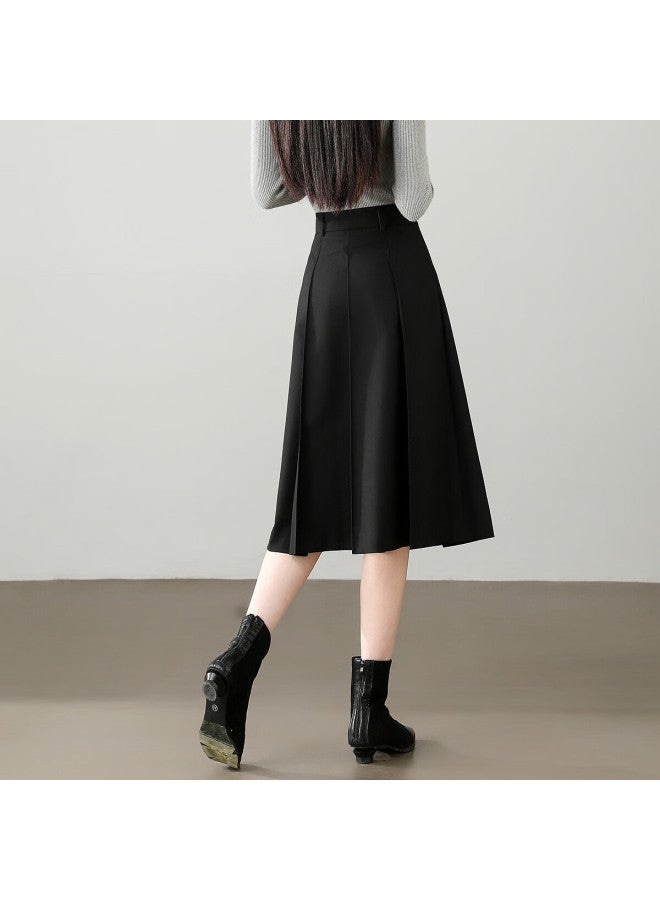 Dme [gentle And Firm] Elegant And Intellectual Summer Pleated A-line Skirt, Body-hugging Mid-length Skirt For Wome - Image 4