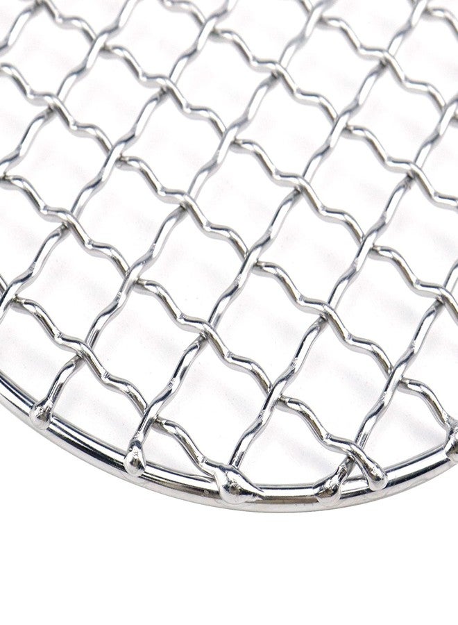 Pastlla Cooling Rack Stainless Steel Metal Wire Rack Barbecue Carbon Baking Net Grill Square Cooling Rack 130×130mm/5.12×5.12in, Round - Image 5