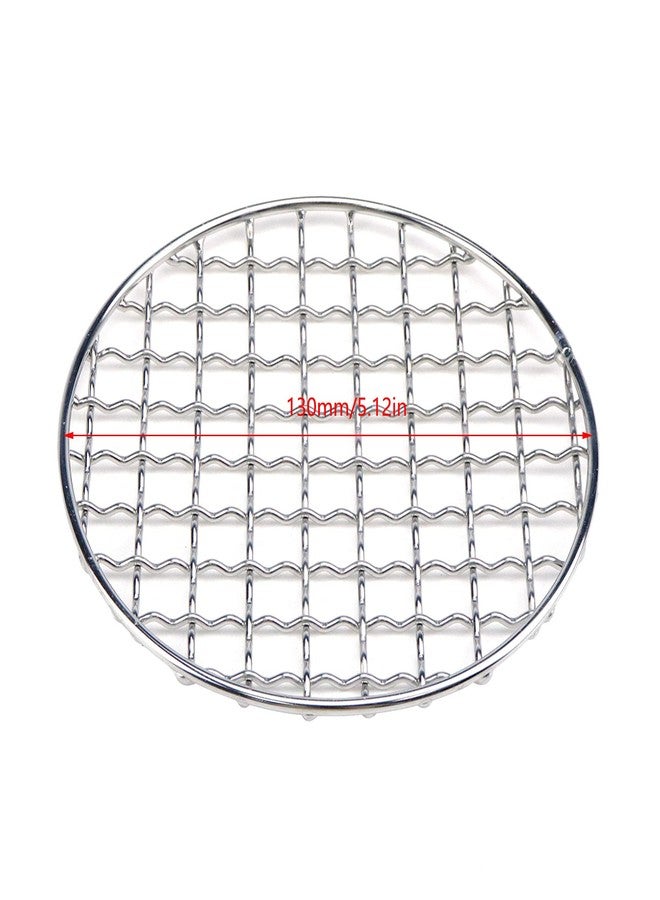 Pastlla Cooling Rack Stainless Steel Metal Wire Rack Barbecue Carbon Baking Net Grill Square Cooling Rack 130×130mm/5.12×5.12in, Round - Image 4