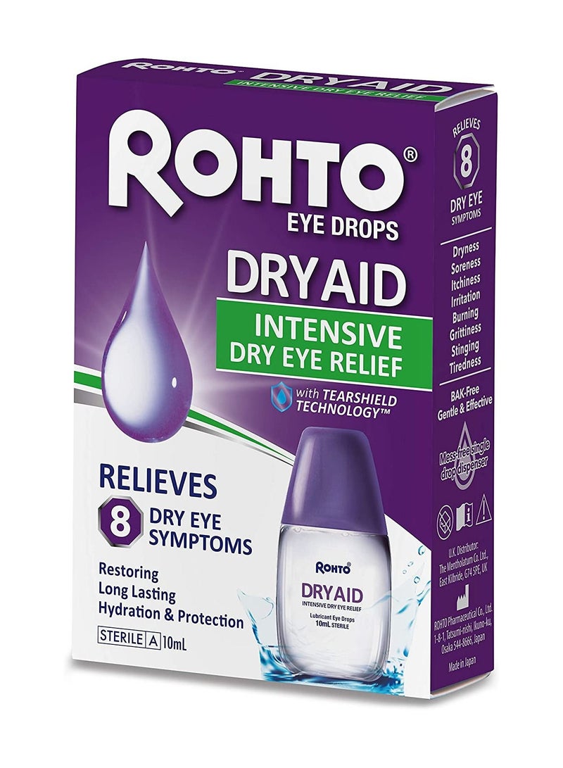 ROHTO Dry AID Intensive Dry Eye Relief - Eye Drops, 10 ml - Image 1