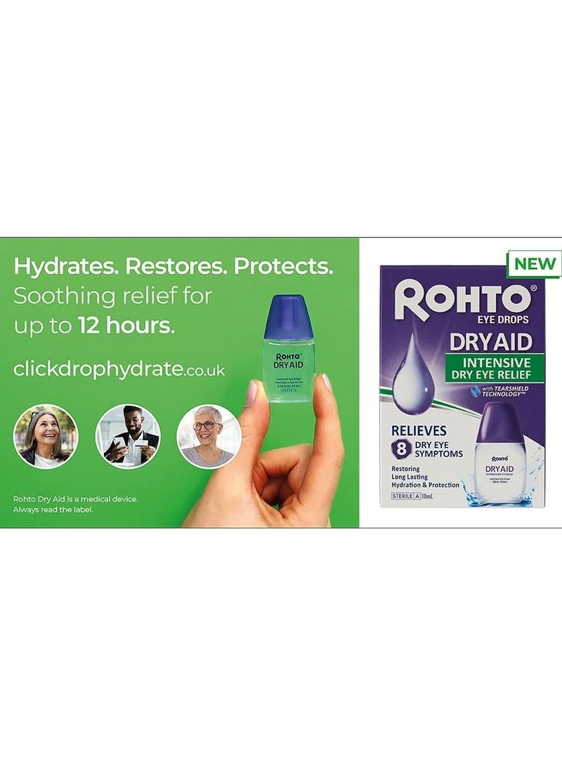 ROHTO Dry AID Intensive Dry Eye Relief - Eye Drops, 10 ml - Image 5