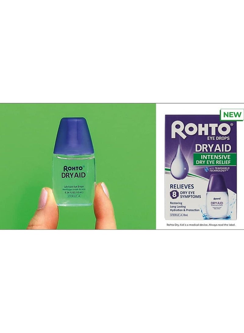 ROHTO Dry AID Intensive Dry Eye Relief - Eye Drops, 10 ml - Image 4